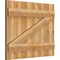 Ekena Millwork Joined Board-n-Batten Shutters w/Z-Bar, Rough Sawn Western Red Cedar, 32 1/4W x 26H, PR RBJ06Z32X026RWR - alternate 3